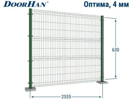 Купить 3D заборную секцию ДорХан 2535×630 мм в Чите от 1330 руб.